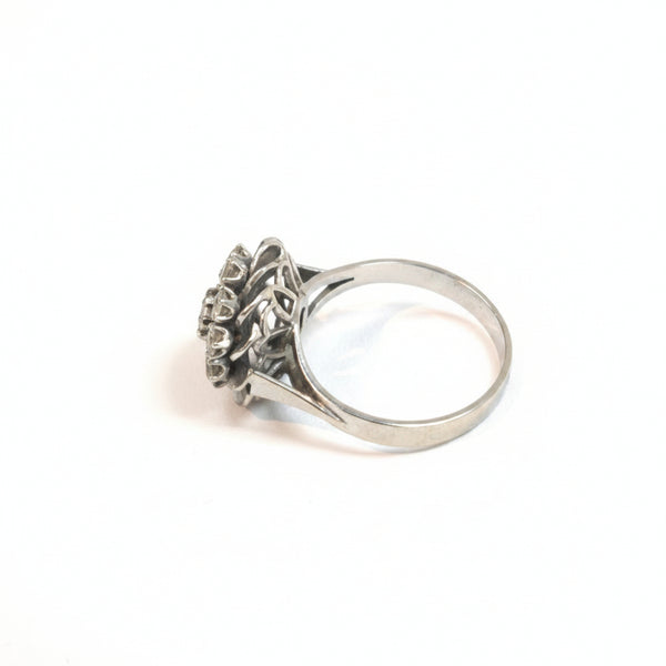 Bague Chou en Or Blanc 18k - 4.31 G - Taille : 54
