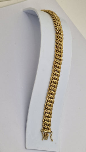 Bracelet Maillon Américain en Or Jaune 18K 14.40 Grs