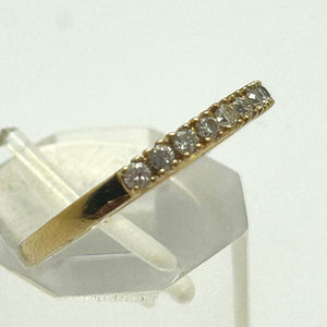 Bague Demi Tour en Or Jaune avec Diamants 18k
