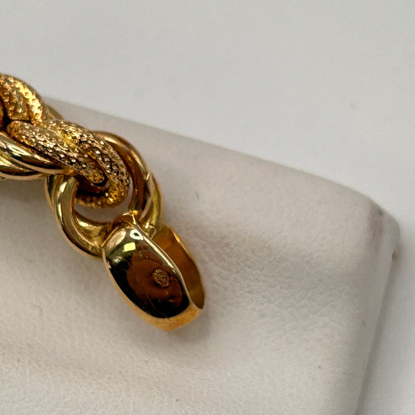 Bracelet maillon torsadé en Or jaune 18K - 16.32G