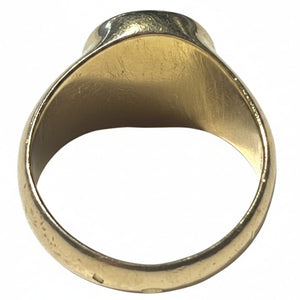 Bague en Or Jaune 18k avec Jade - T53