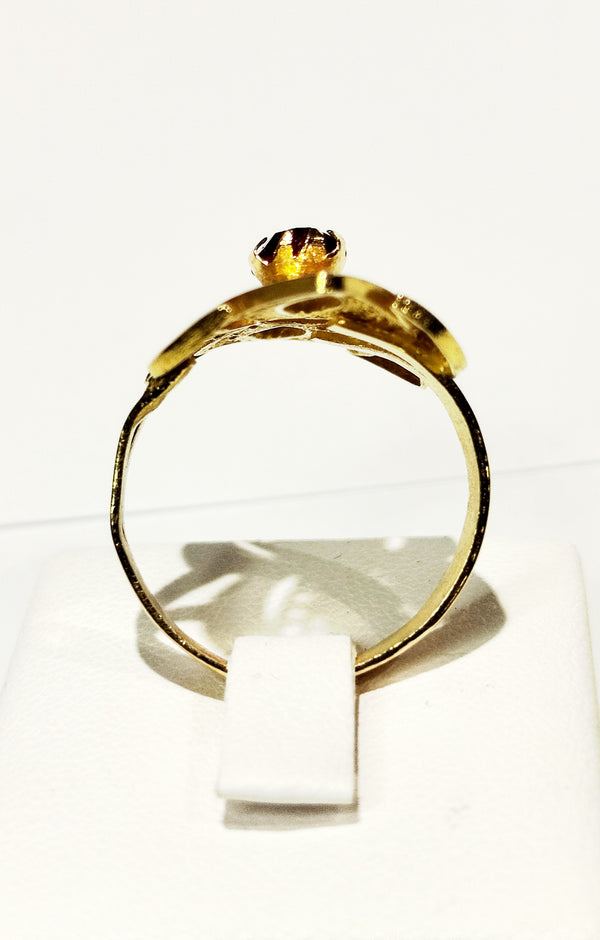 Bague en Or Jaune 14K Taille-56