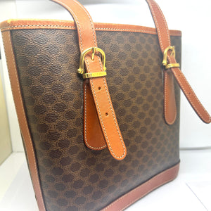 Sac cabas Céline vintage en cuir marron