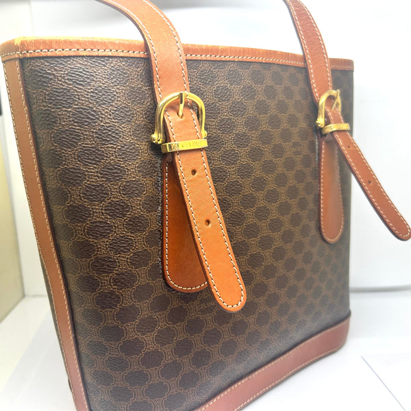 Sac cabas Céline vintage en cuir marron