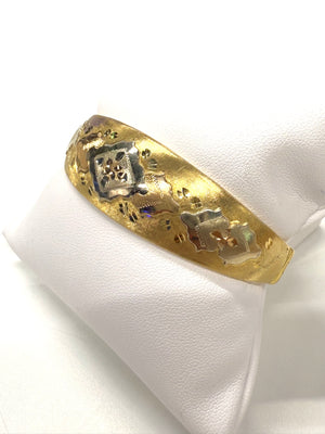 Bracelet Jonc 3 Ors 18k  diamètre 6cm
