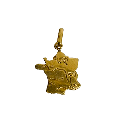 Pendentif France en Or Jaune 18K - 1 Grs