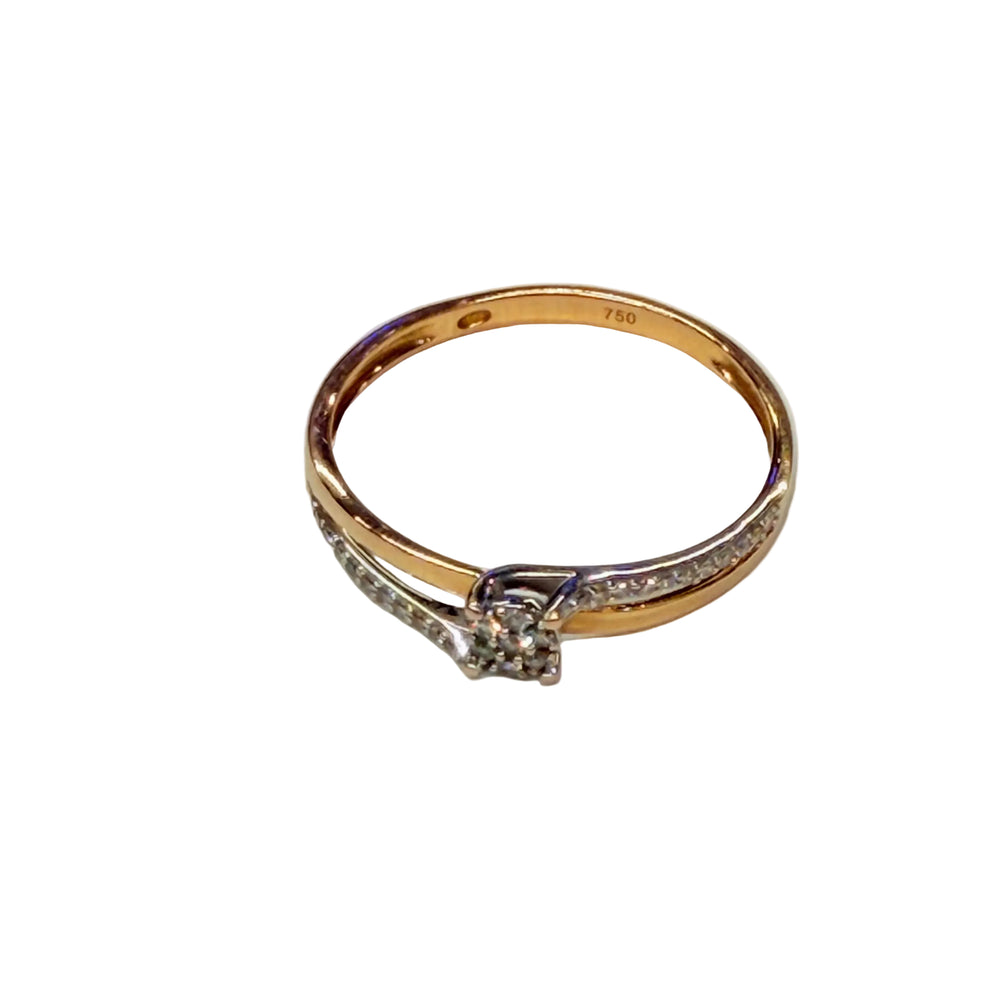 Bague en Or Rose 18k - 1.59 Grs - Taille 58