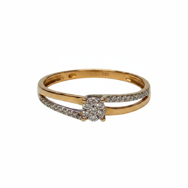 Bague en Or Rose 18k - 1.59 Grs - Taille 58