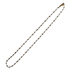 Collier torsadé en Or Jaune et Blanc 18K - 3.04Grs