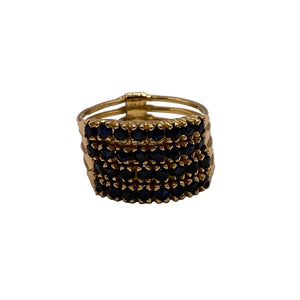 Bagues en or jaune 18 K avec saphir