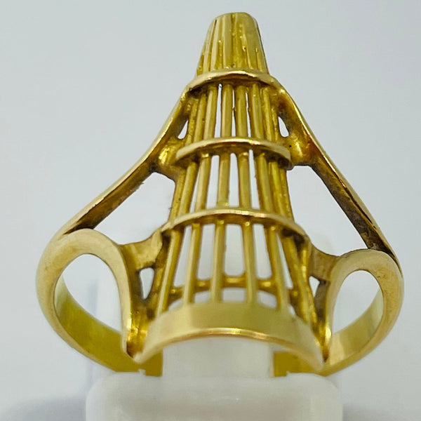 Bague Filigrane Or Jaune 18 Carats - Taille 54