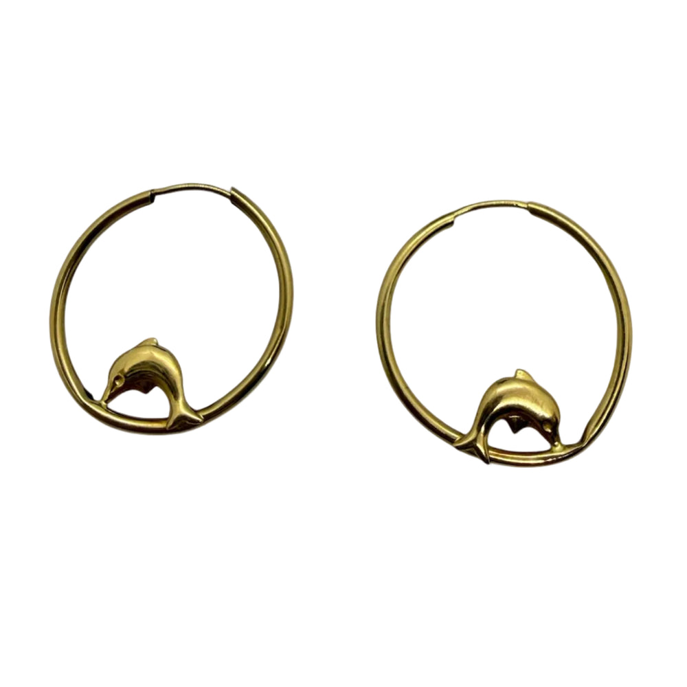 Boucles d'oreilles créoles en or jaune 18 K - 0.84 G