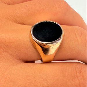 Bague Chevalière en Or Jaune 18K - Taille 59