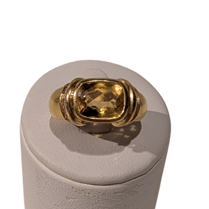Bague Tank en Or Jaune 18K Taille-58