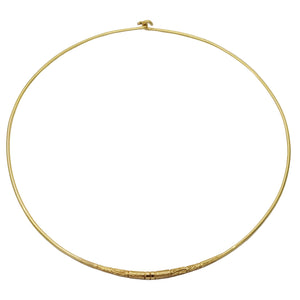 Collier Ras du cou Jonc en Or Jaune 18K