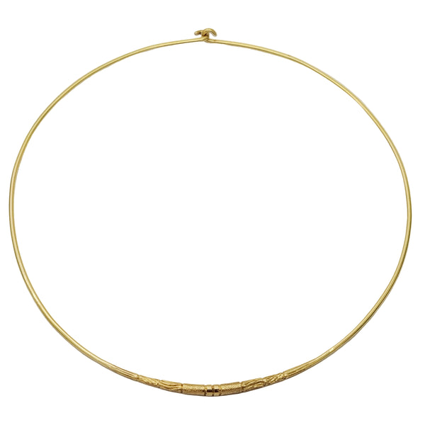 Collier Ras du cou Jonc en Or Jaune 18K