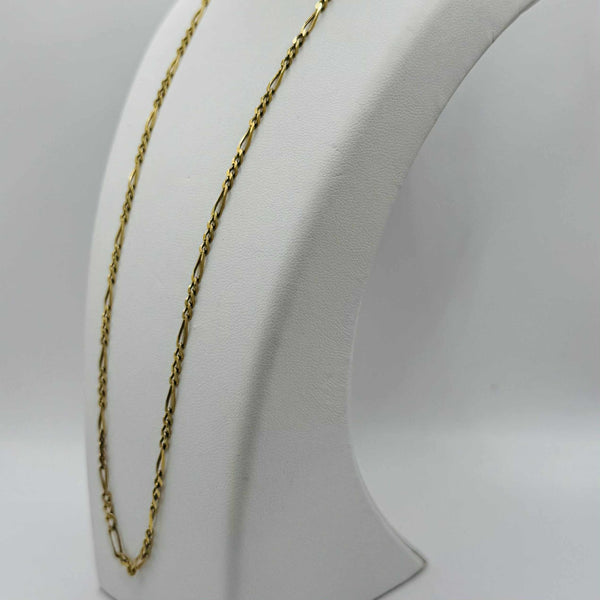 Collier maille Figaro en or jaune 18 carats – 47 cm