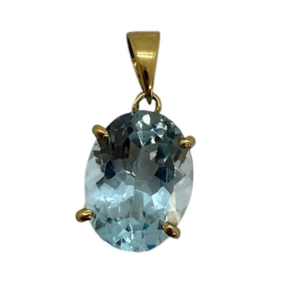 Pendentif Solitaire en Or Jaune 18K 1.01 Grs
