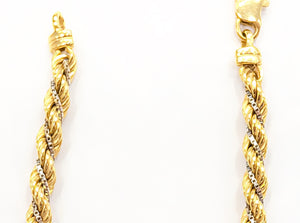 Collier Princesse en Or jaune et or blanc 18k 12.94 Grs