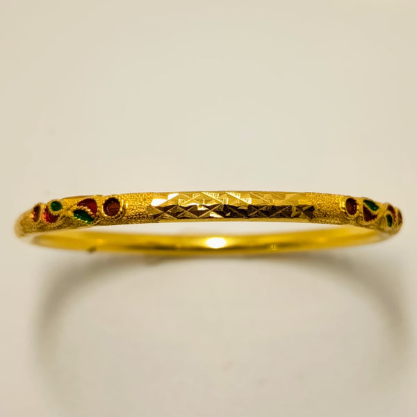 Bracelet Jonc en Or Jaune 18 Carats avec Oxyde