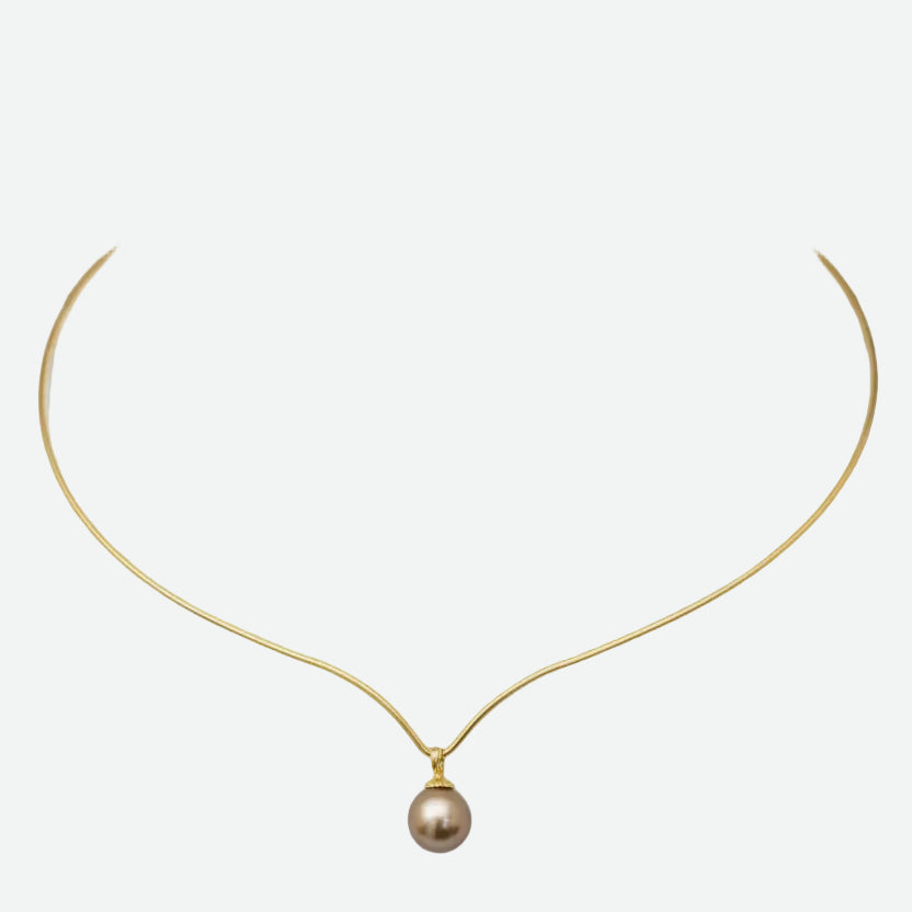 Collier Princesse en Or Jaune 18K Perle de Culture - 11.32g