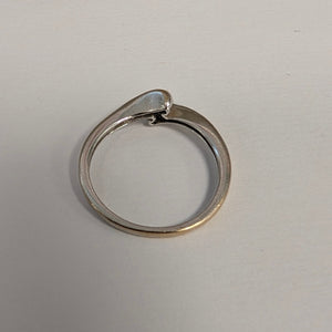 Bague Solitaire en Or Blanc 18K - Taille 53