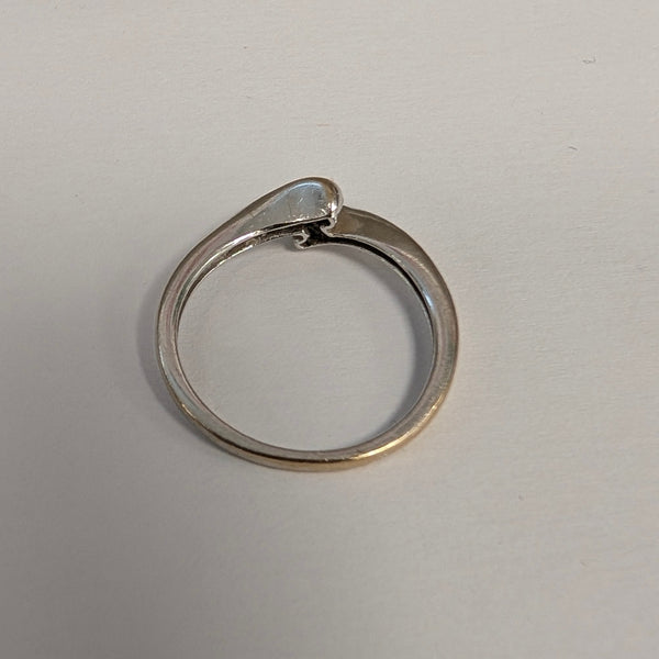 Bague Solitaire en Or Blanc 18K - Taille 53