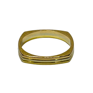 Bague 3 or 750/1000 Carré Sans Pierres