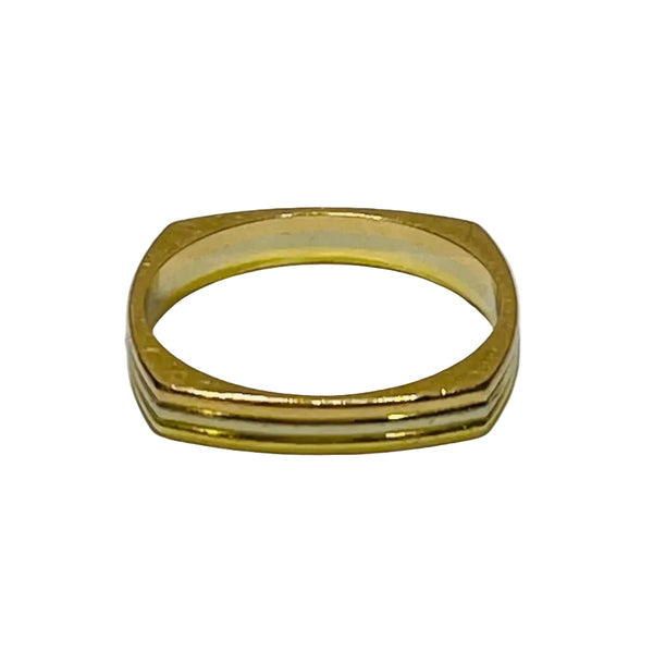 Bague 3 or 750/1000 Carré Sans Pierres