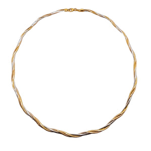 Collier Princesse en Or Jaune & Blanc 18K