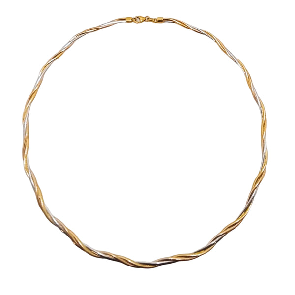 Collier Princesse en Or Jaune & Blanc 18K