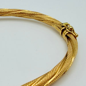 Bracelet Jonc Or Jaune 18 Carats 7.38 Grs Poids-7.38 Grs