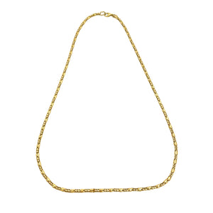 Collier Or Jaune Maille Diamantée 18 K - 10 G
