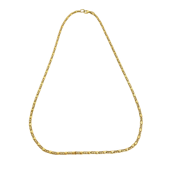 Collier Or Jaune Maille Diamantée 18 K - 10 G