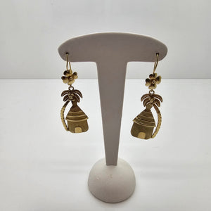 Boucles d'oreilles pendantes en or jaune 18k - 8.39 G