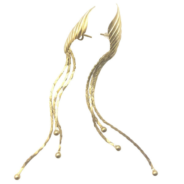 Boucles d'oreilles Pendantes en Or Jaune 18 Carat
