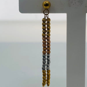 Boucles d'oreilles pendantes 3 ors
