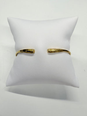 Jonc en Or Jaune 18k Tête d'Aigle 14.23g