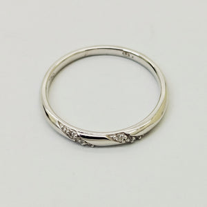 Bagues Alliance en Or Blanc 18K Diamants - Taille 53 -  1.99g