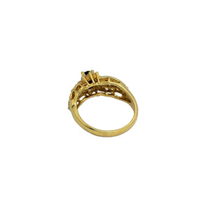 Bague en Or Jaune 18 carats avec oxydes de zircon