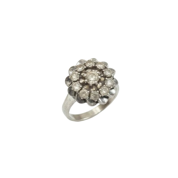 Bague Chou en Or Blanc 18k - 4.31 G - Taille : 54
