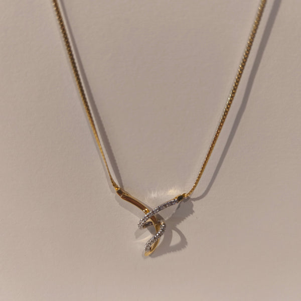 Collier Matinée Or Jaune 18K avec Diamants 0.34 cts