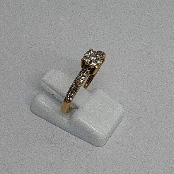 Bague Solitaire en Or Jaune 18 K - Taille 56 - 1.91 G