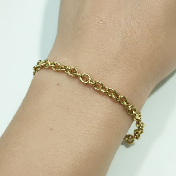 Bracelet Maillon Forçat Or Jaune 18k