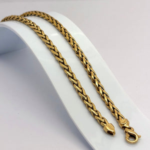 Collier Ras du Cou maille Palmier en Or Jaune 18 Carats