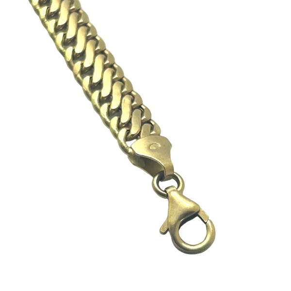 Bracelet Gourmette en Or Jaune Maille Anglaise 18K