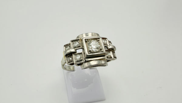 Bagues en Or Blanc 18K Taille-56