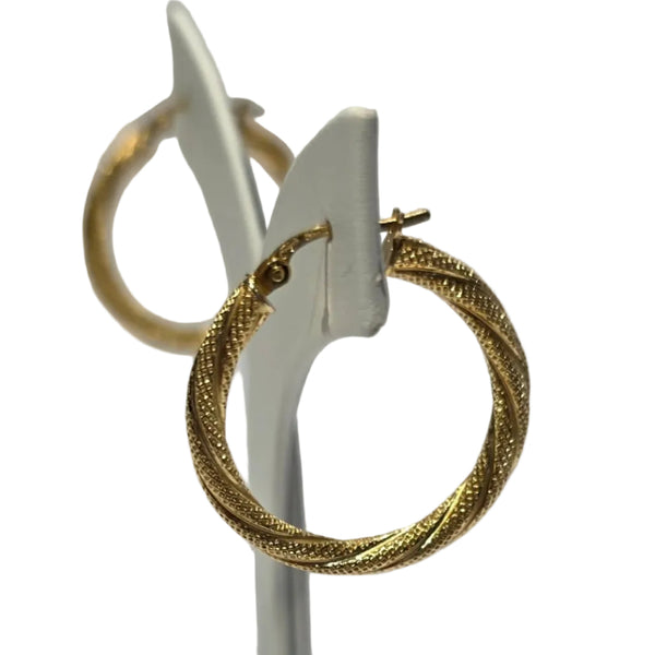 Créoles Or Jaune 18 carats avec fermoir cliquets