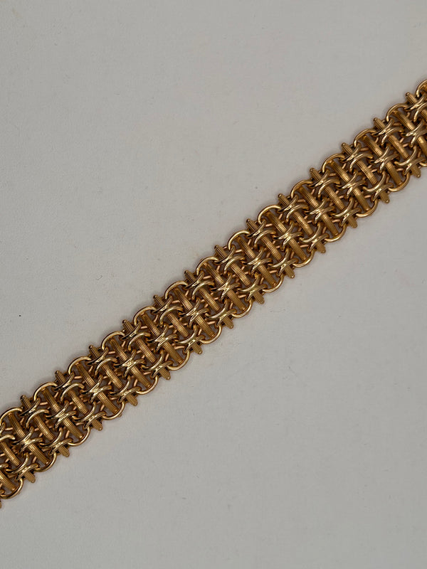 Bracelet Manchette en Or Jaune 18K 43.82 Grs