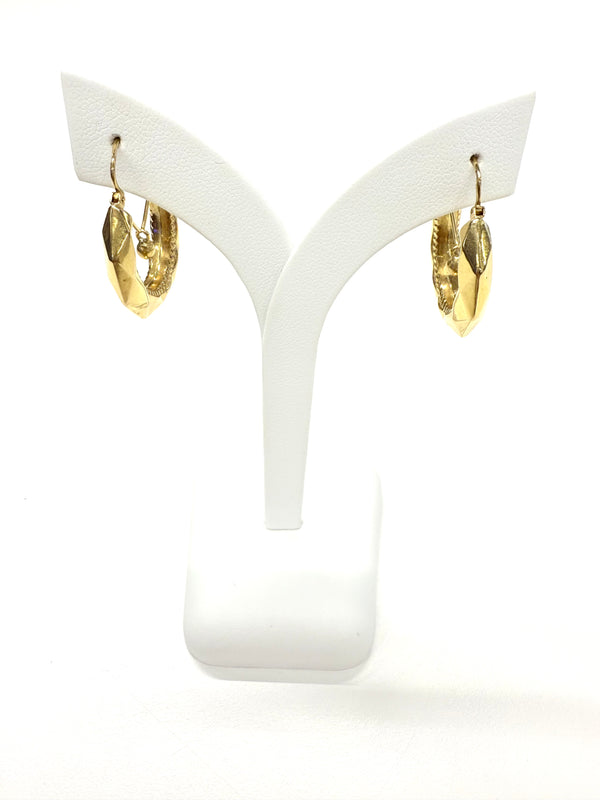 Créoles d'Oreilles en Or Jaune 18k - 3 Grs